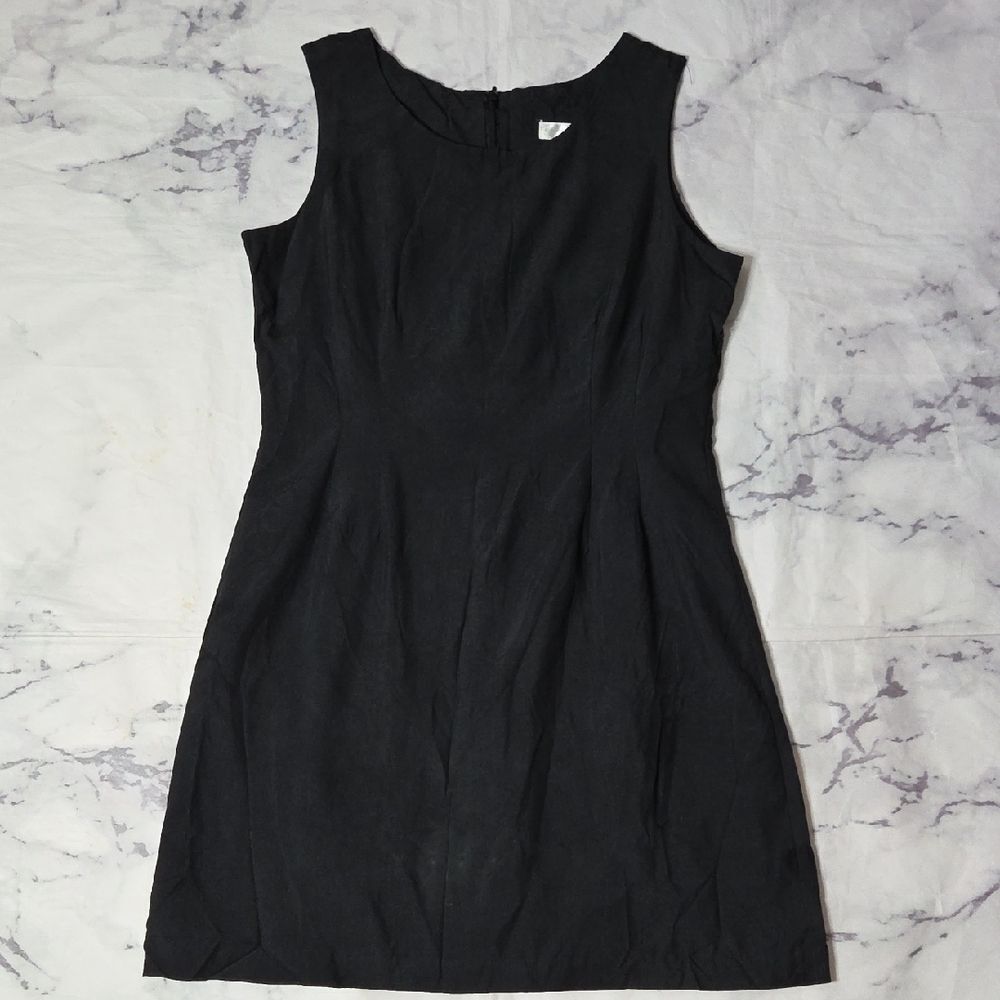 Vintage Express Silk Black Sleeveless Dress